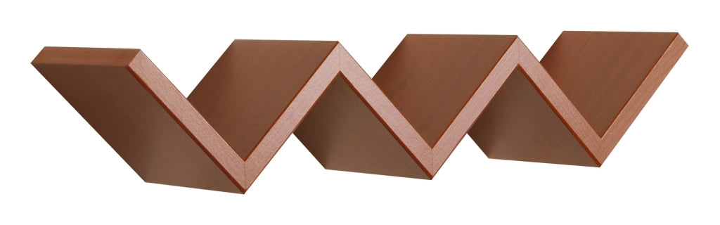 Mensola da Parete Libreria Zigzag 56x15,5 cm in Fibra di Legno Saetta Ciliegio