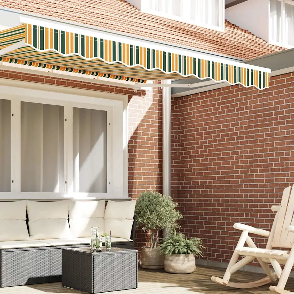 Tenda a Braccio Verde e giallo 280 x 20 cm Tela 42000800