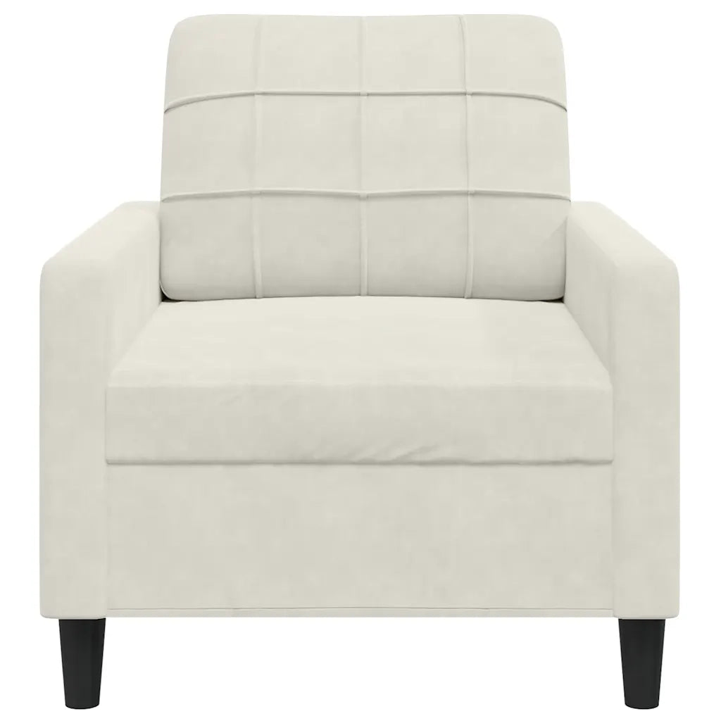 Poltrona Crema 60 cm Velluto 4007612