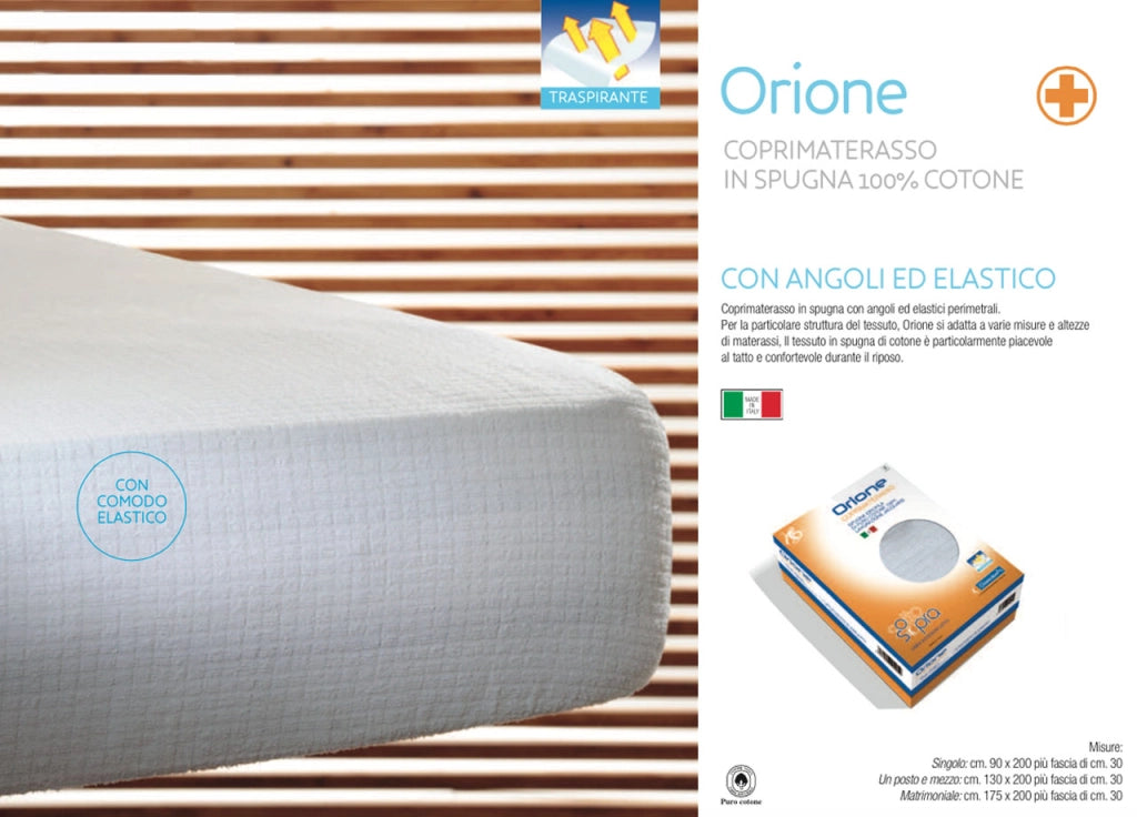 Coprimaterasso Orione Traspirante In Spugna - Matrimoniale - Orione