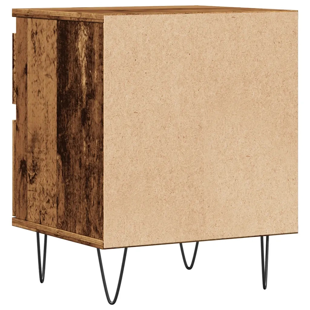 Comodini 2pz Legno Antico 40x35x50 cm in Legno Multistrato 857417