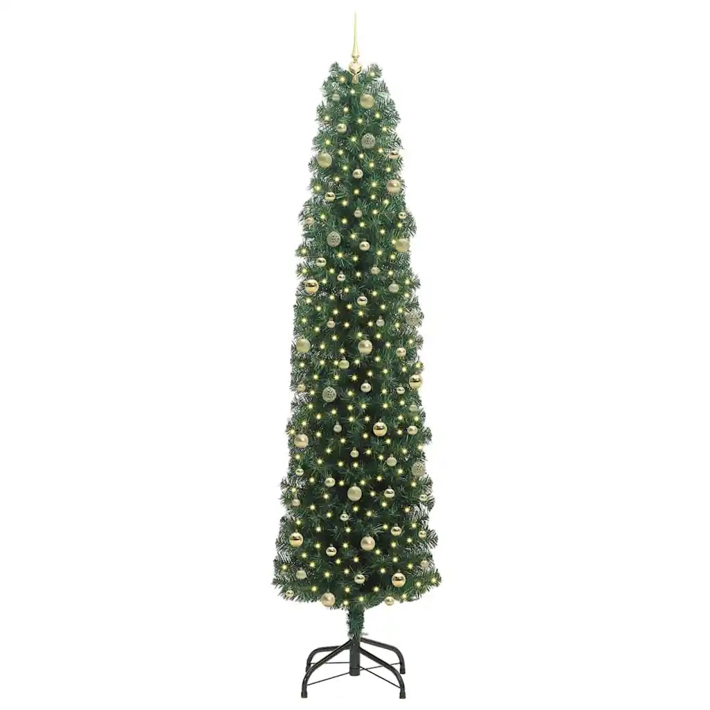 Albero di Natale artificiale con 300 LED Verde 240 cm 3394973