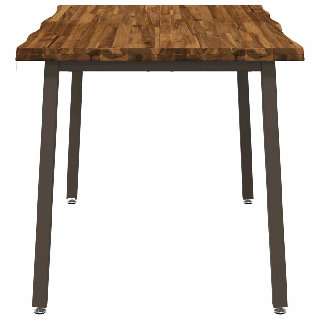 110 x 55 x 75 cm Legno di Acacia Massello Naturale e Caffè 937477