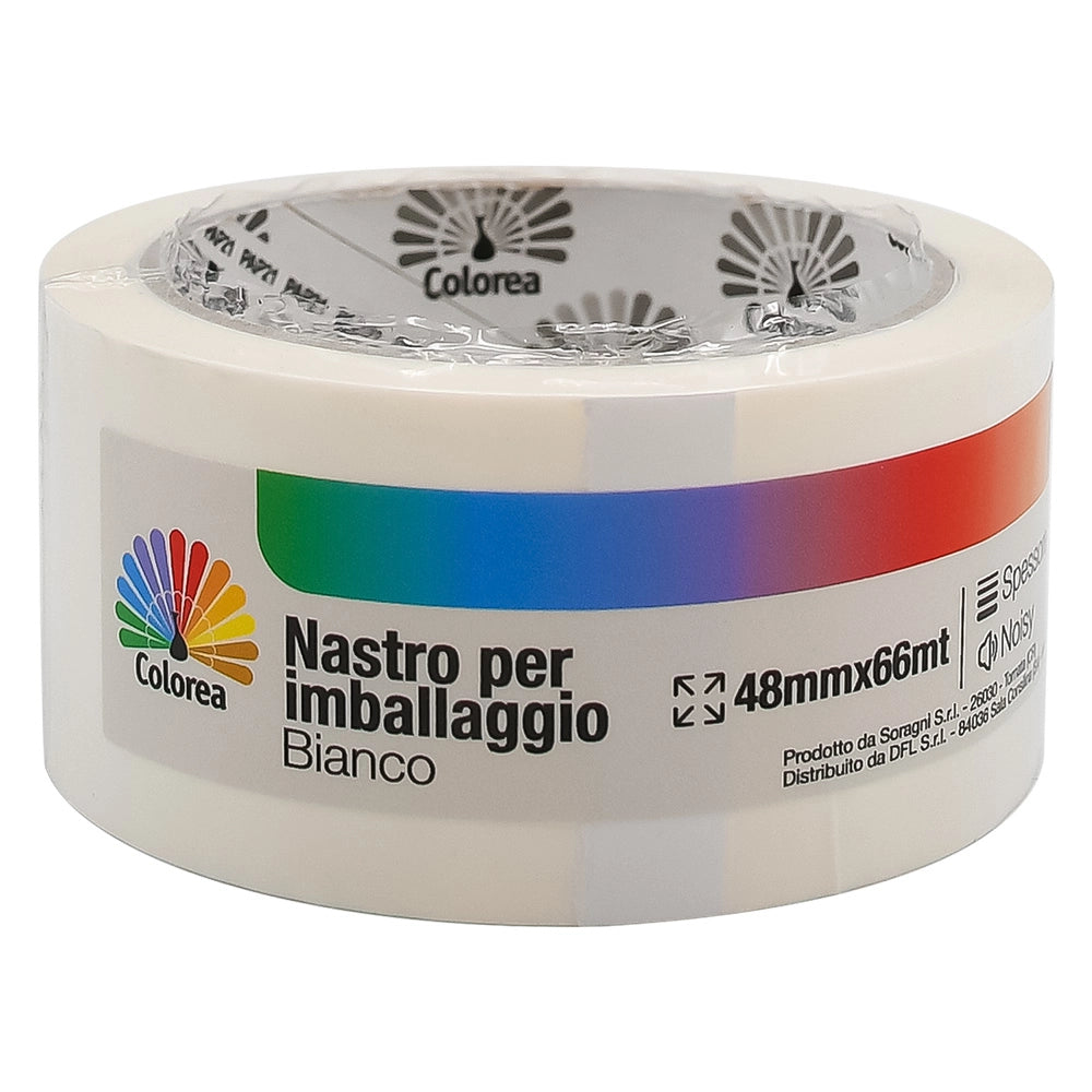 NASTRO PER IMBALLAGGIO mm 48 x 66 mt. - bianco- 36 pezzi  - COLOREA