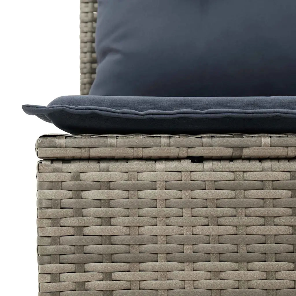 Set di divani con cuscino 10 pcs Nero e Blu polyrattan 3349072