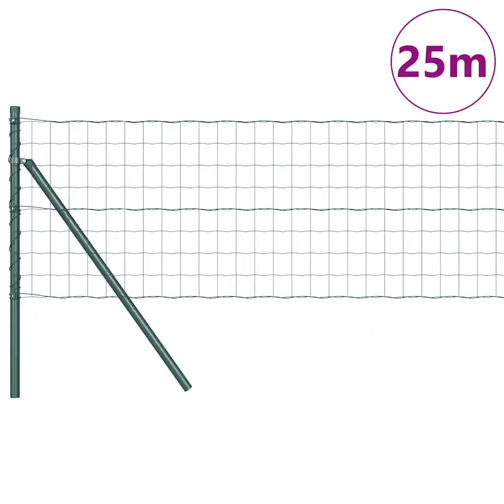 Recinzione con Posto Verde 0,6 x 25 m Acciaio e PVC 3350355