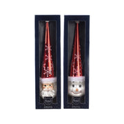 PUNTALE IN VETRO BABBO NATALE O PUPAZZO DI NEVE 30CM KAEMINGK ASS PREZZO CAD