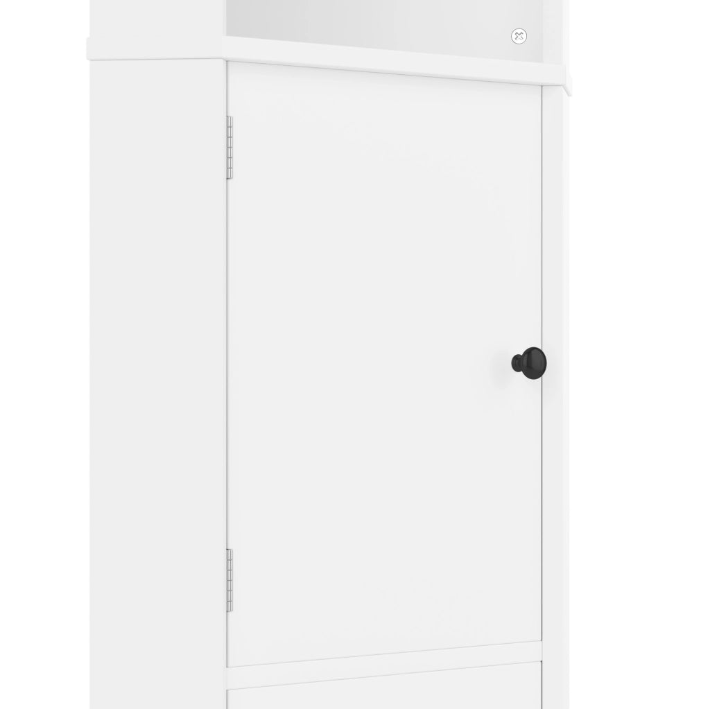 Mobile bagno angolare triangolare 51,7x32x155,4 cm in MDF bianco