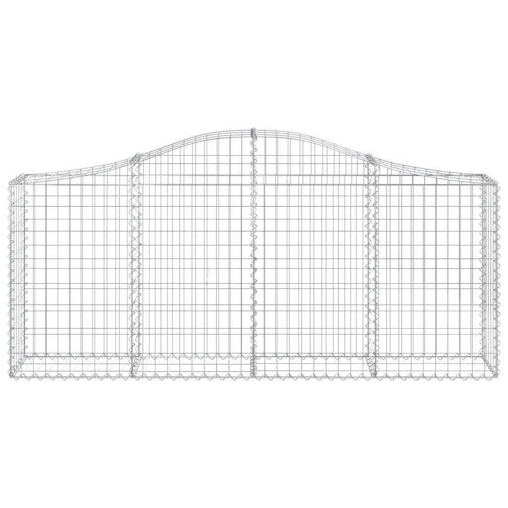 Cesti Gabbioni ad Arco 9 pz 200x30x80/100 cm Ferro Zincato 3145416