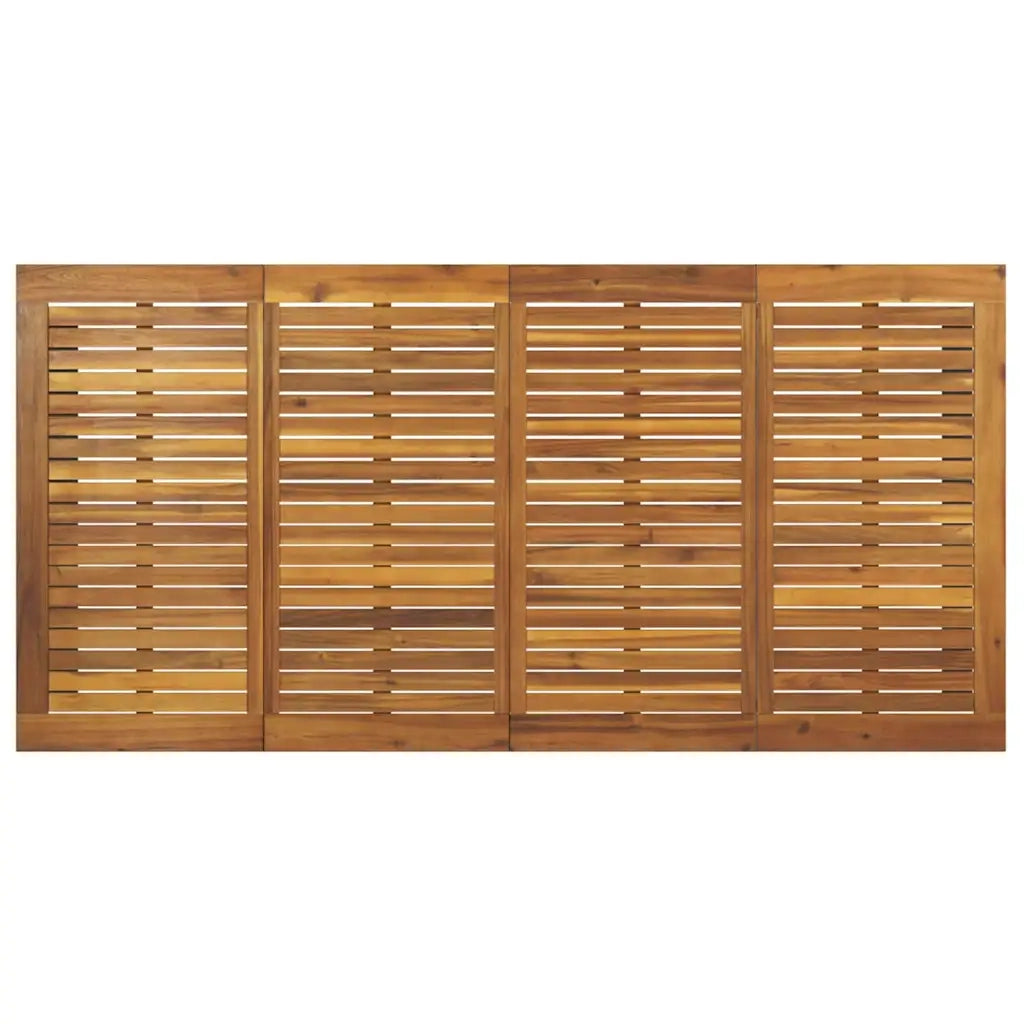Set da Pranzo per Giardino 7 pcs Nero Legno di Acacia Massello 3365463