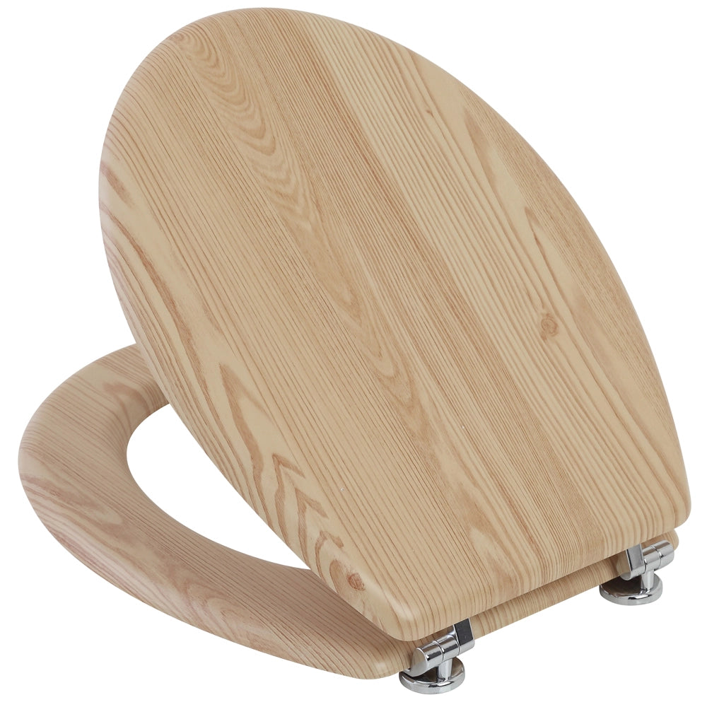 COPRIWATER UNIVERSALE SEDILE TAVOLETTA WC BAGNO MDF LEGNO ACERO 18" FERIDRAS 183001-B