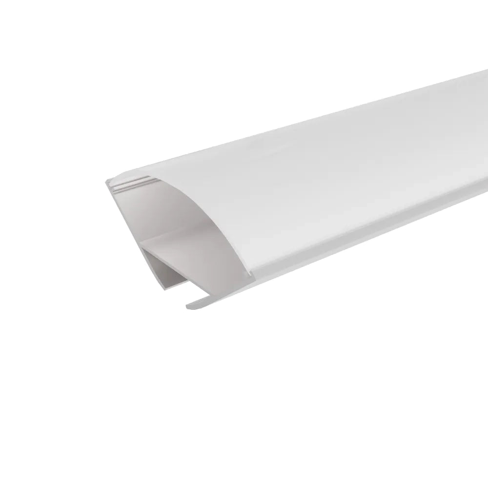 Profilo angolare in alluminio silver 1mt per doppia striscia led