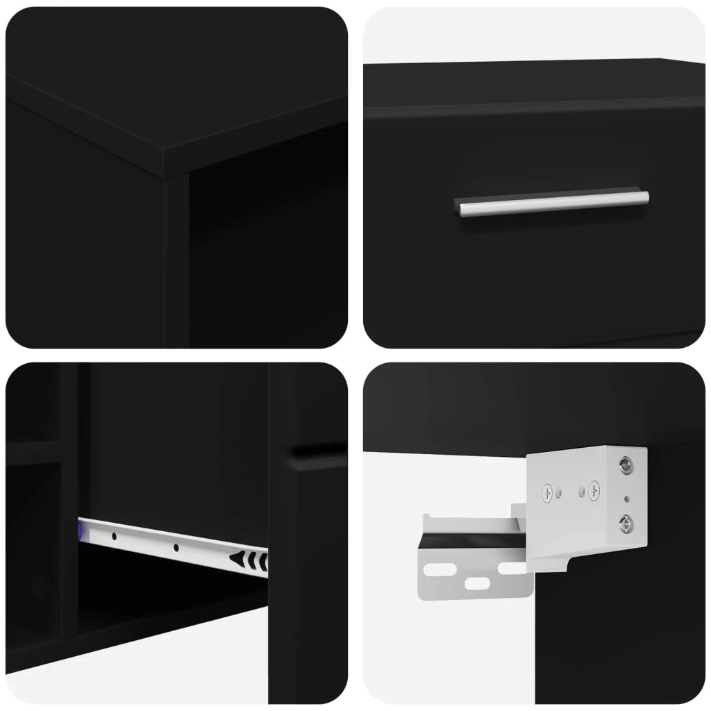 Armadio in Legno Nero 100,5 x 39 x 30 cm Legno multistrato CFW5514754
