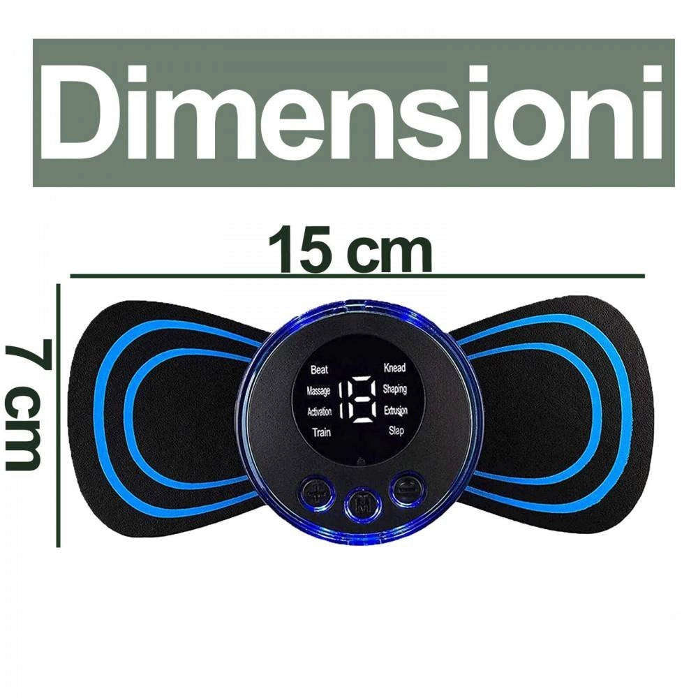 Trade Shop - Massaggiatore Cervicale Elettrostimolatore Mini Portatile Massaggio Collo -