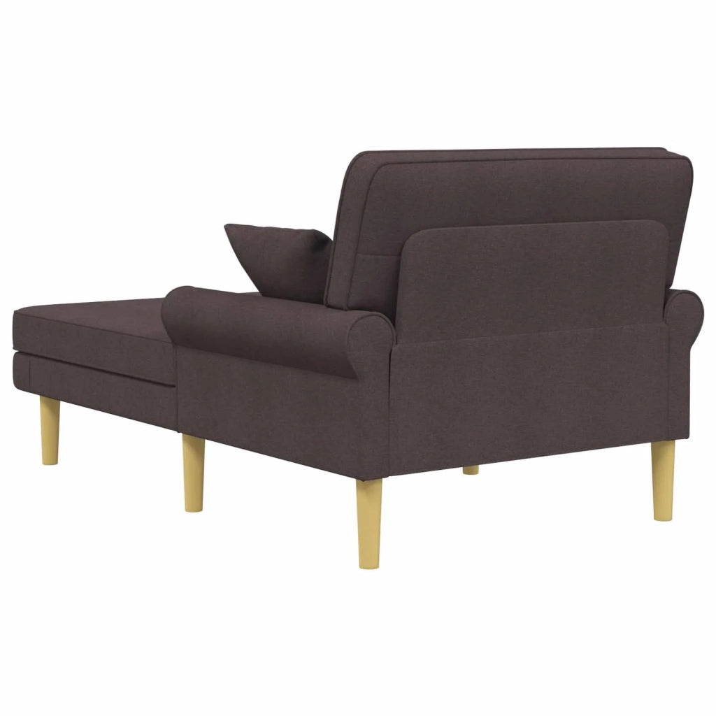 Chaise longue Marrone Scuro Tessuto 42048085