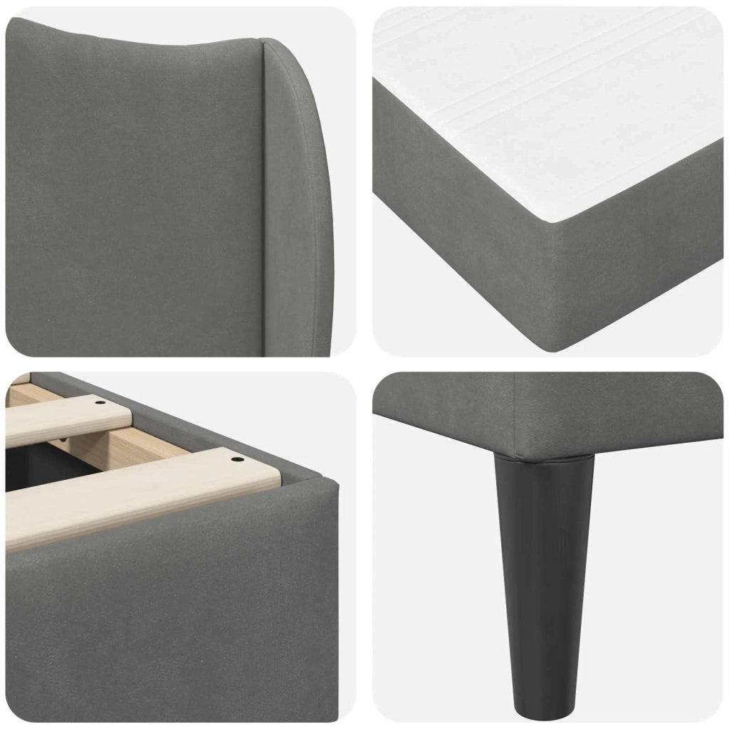 Struttura del letto Grigio Scuro 180 x 200 cm Velluto 3415278