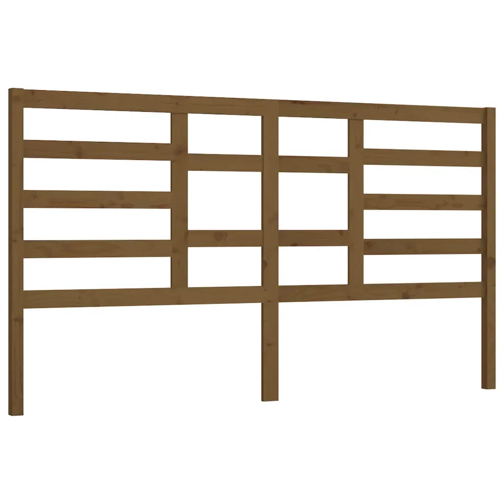 Testiera per Letto-Testata-Testiera Decorativa ambra 206x4x104 cm in Legno Massello di Pino