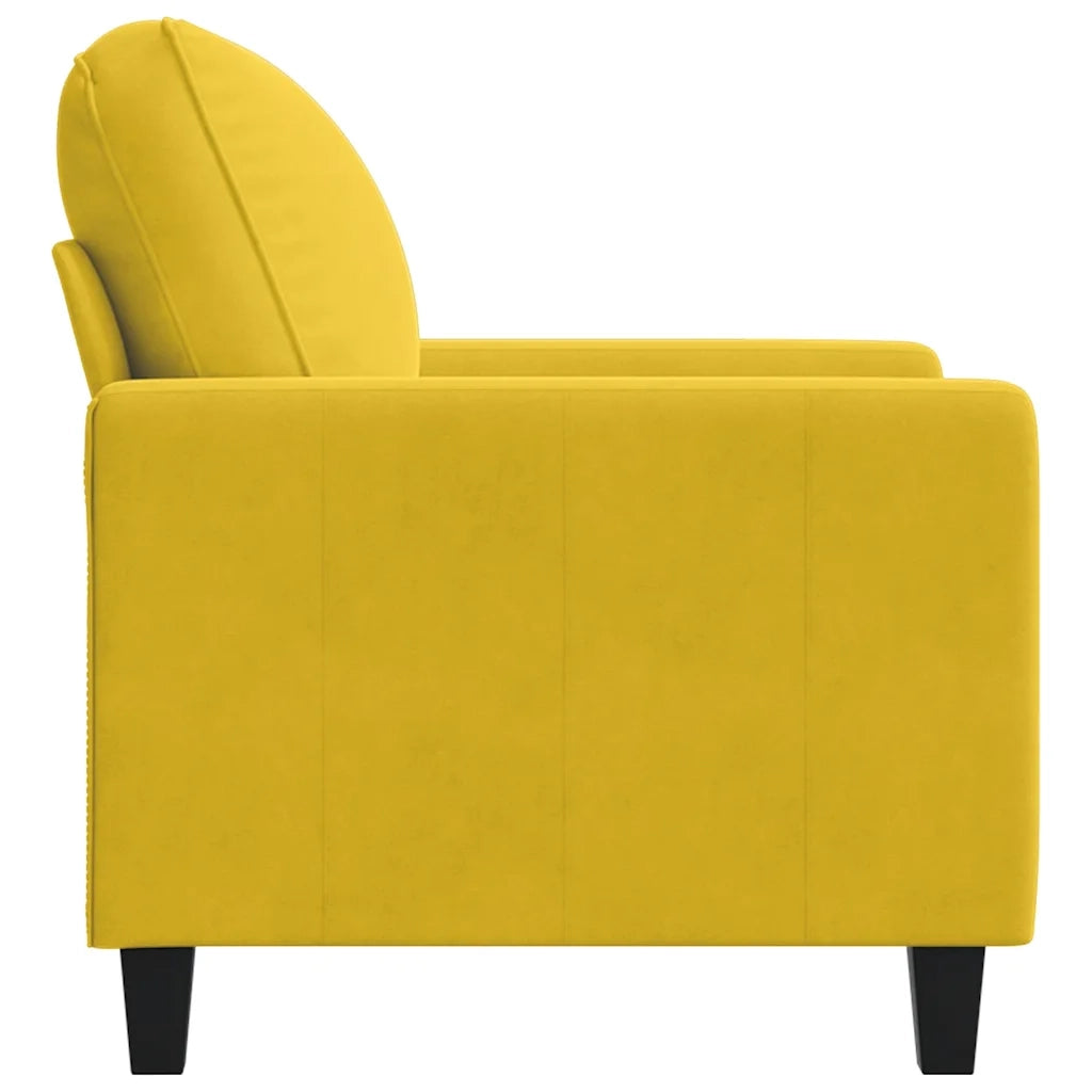 Poltrona-Divano Sedia Giallo 60 cm Velluto 457332