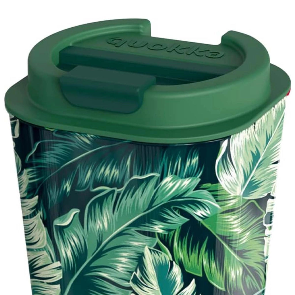 Bicchiere Termico 450ml Doppia Parete Antifuoriuscita Ermetico senza BPA Verde foresta Quokka
