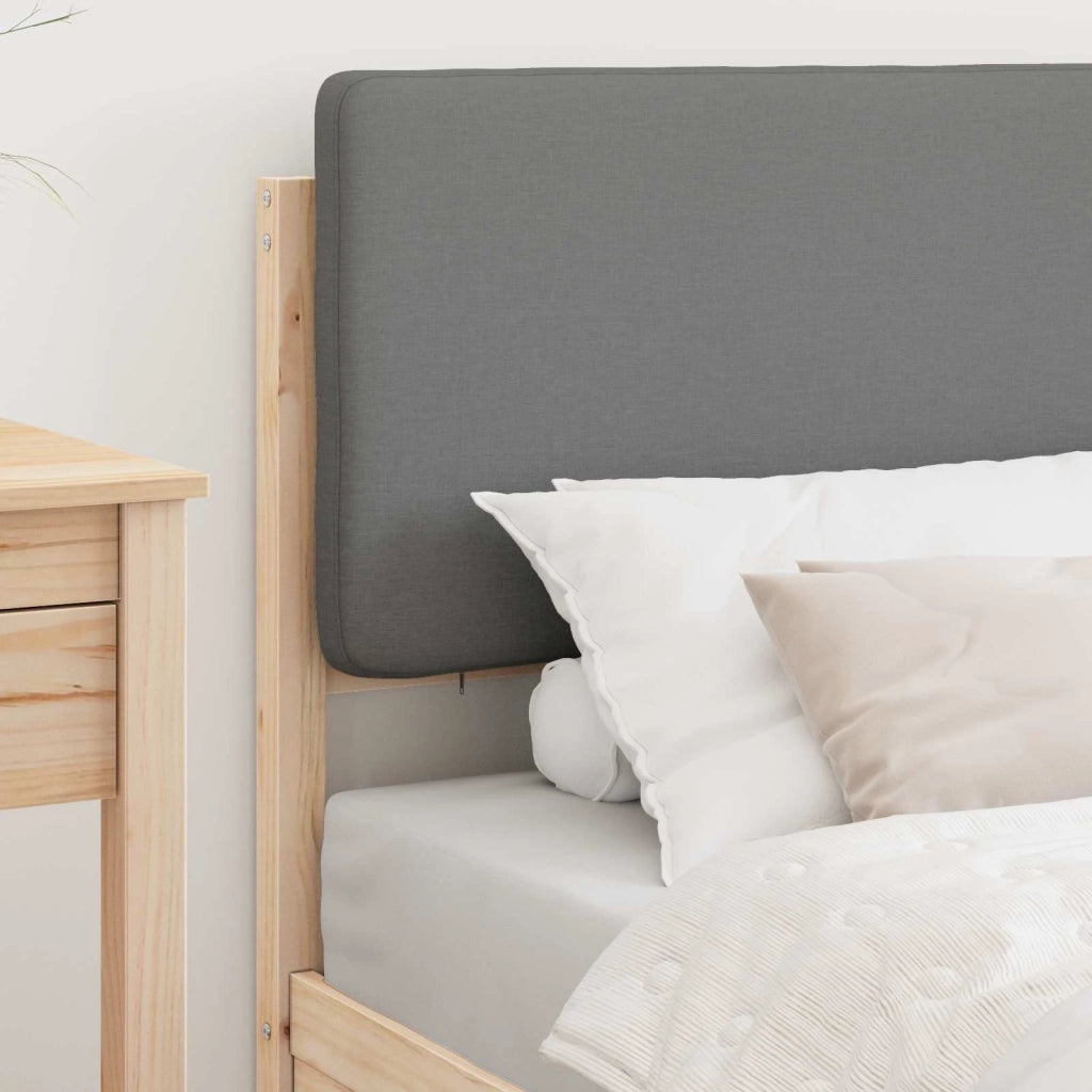 Letto con Testiera Rivestita Grigio chiaro 75 x 190 cm