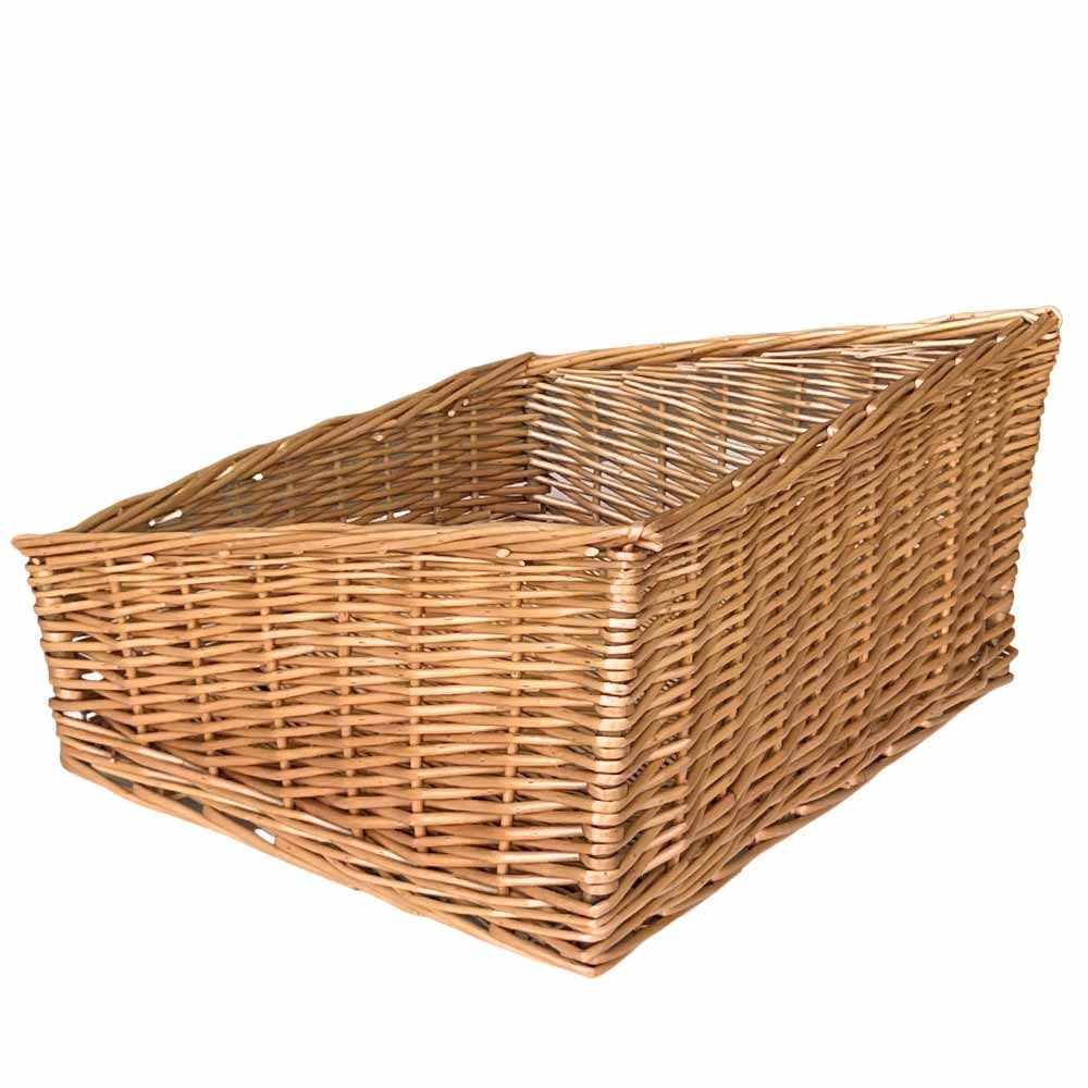 Cesta espositore portapane in vimini quadrato cm 45 x 45 h 21