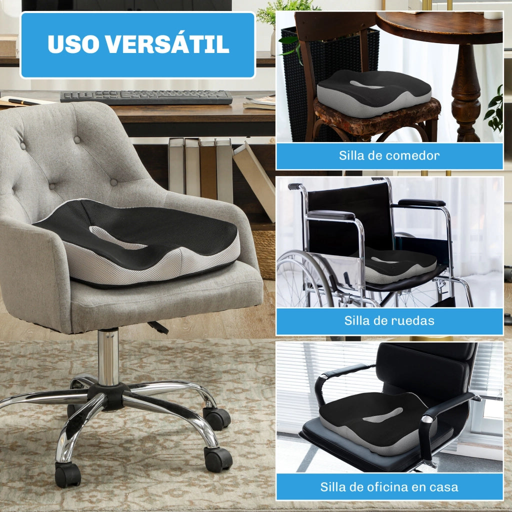Cuscino Sedia ¨C zephmum ¨C Nero, Schiuma, Antiscivolo