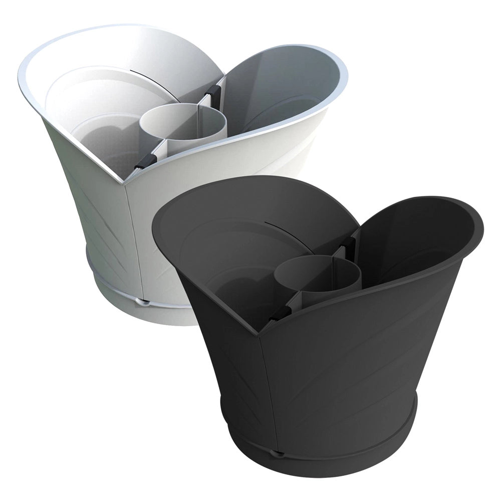 1cf vaso 'tulipano' in set cm 34,5 x 19 x h 30 lt. 5 - bianco cod:ferx.6125053nlm