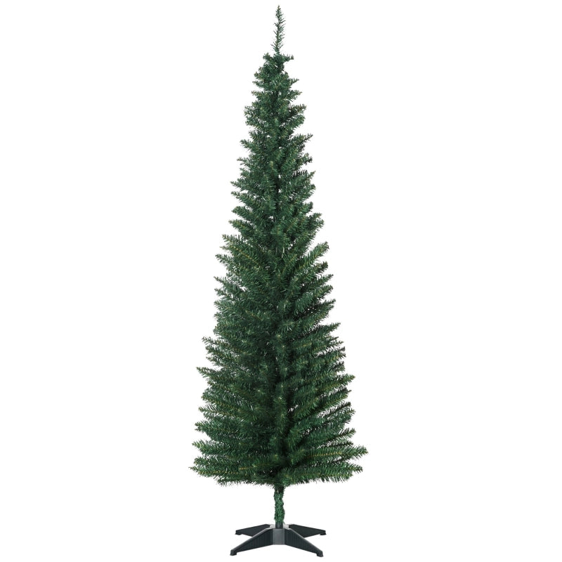 Albero di Natale artificiale verde 180 cm con 390 punte e supporto; struttura smontabile per interni