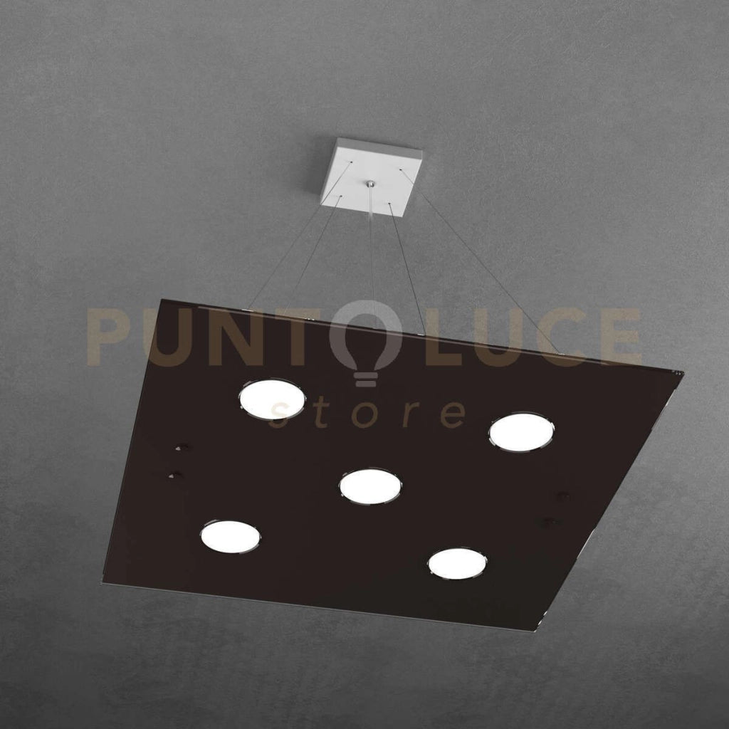 PATH SOSPENSIONE 5 LUCI ATTACCO GX53 MARRONE