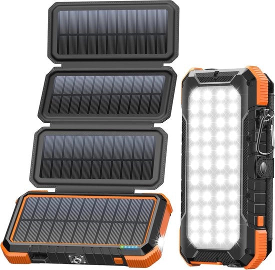 Portatile Solar Power Bank 20000mAh - Caricabatterie solare con ricarica rapida per Telefoni cellulari