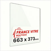 663 x 373 x 4 mm - Vetro per stufa a legna - vetro camino di ricambio - vetro per caminetto resistente al fuoco - France Vitre