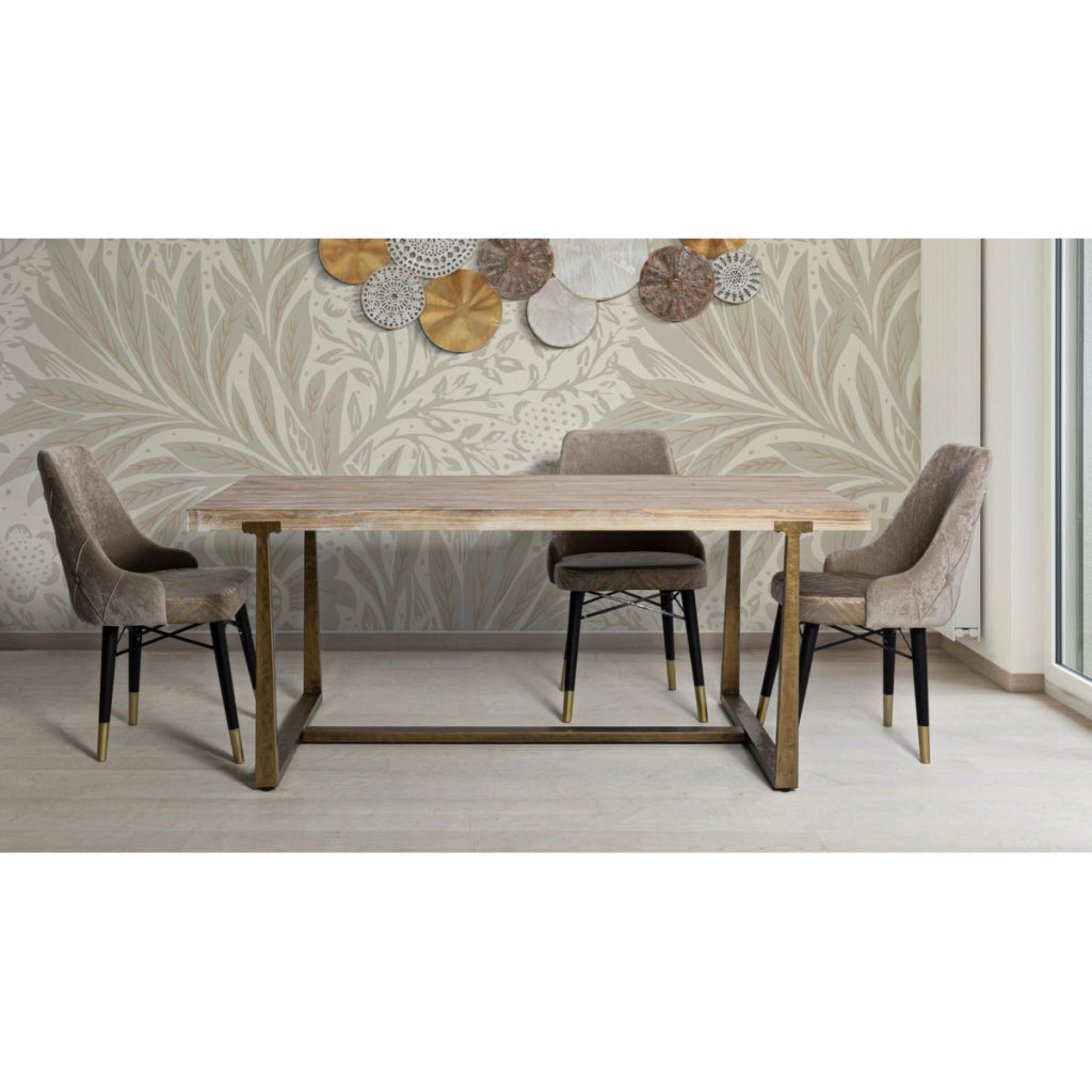Tavolo VKH575, Marrone, MDF, 180x90x78 cm
