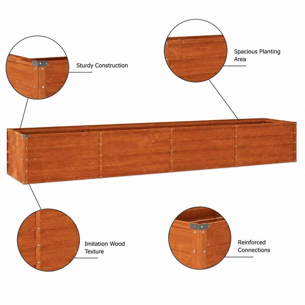 Raised Bed Rusty 320x80x45 Cm Corten Steel