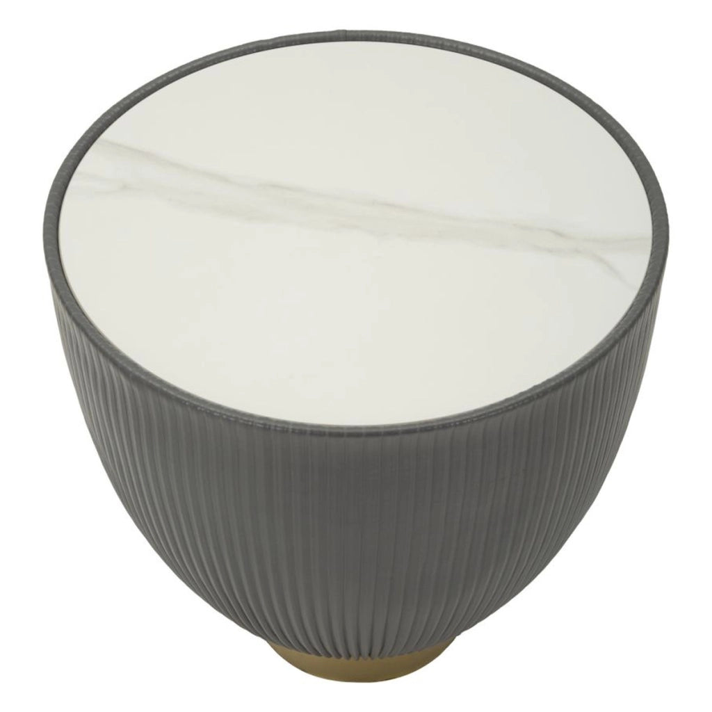 Tavolino VKH702, Grigio, Ceramica, 45x46x46 cm