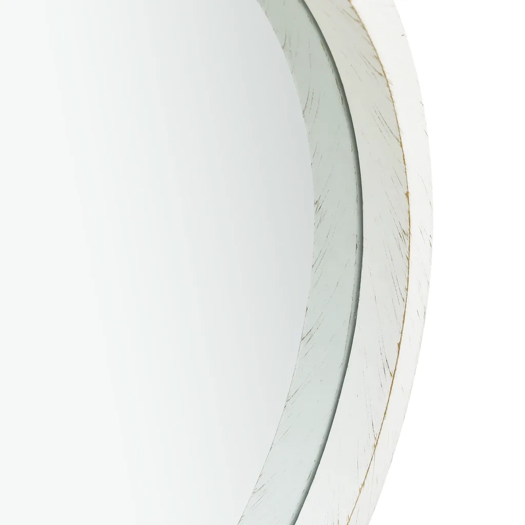 Specchio da Parete con Cinghia 50 cm Bianco 320364