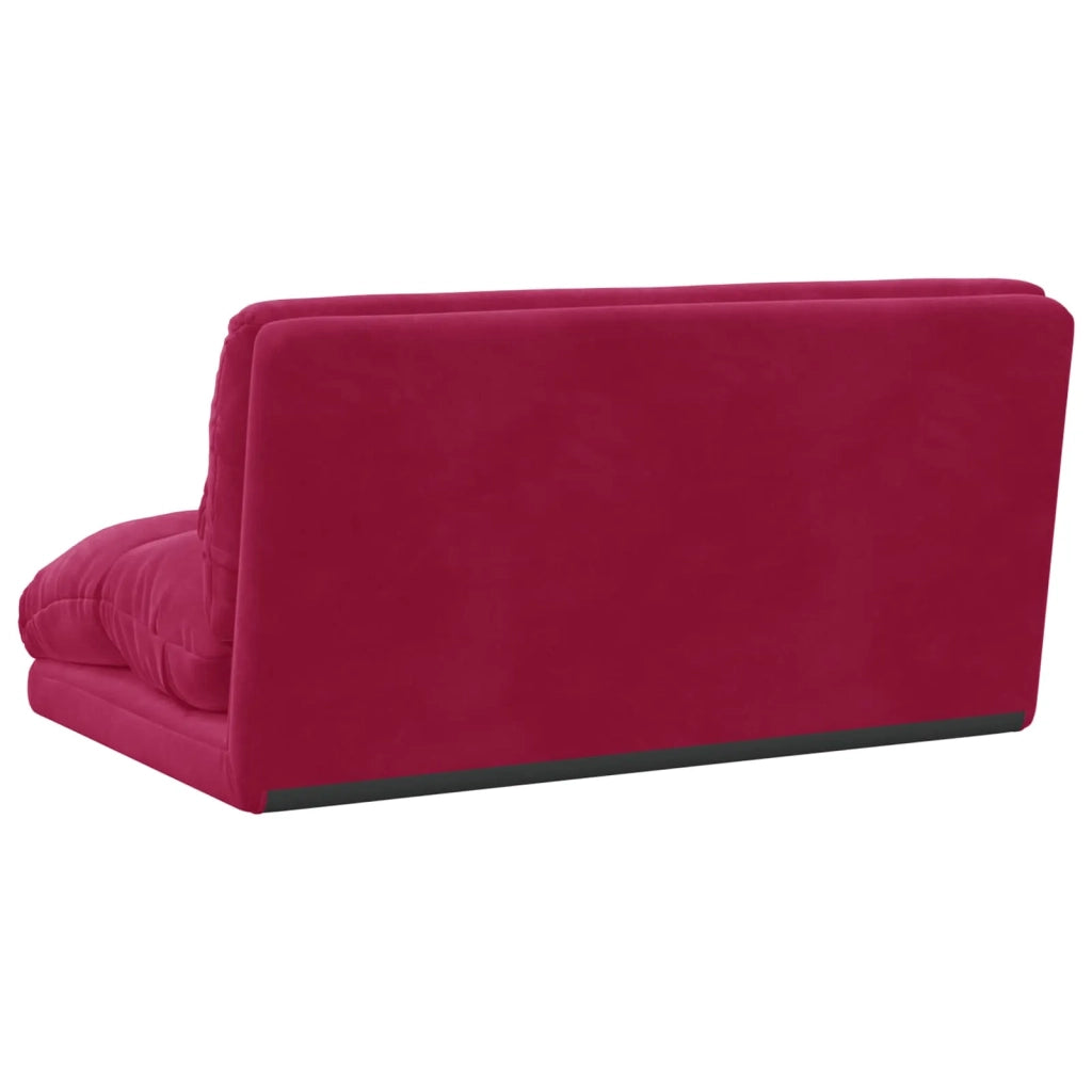 Sedia da Pavimento Rosso Vino 110 x 82 x 55 cm Velluto 42028214