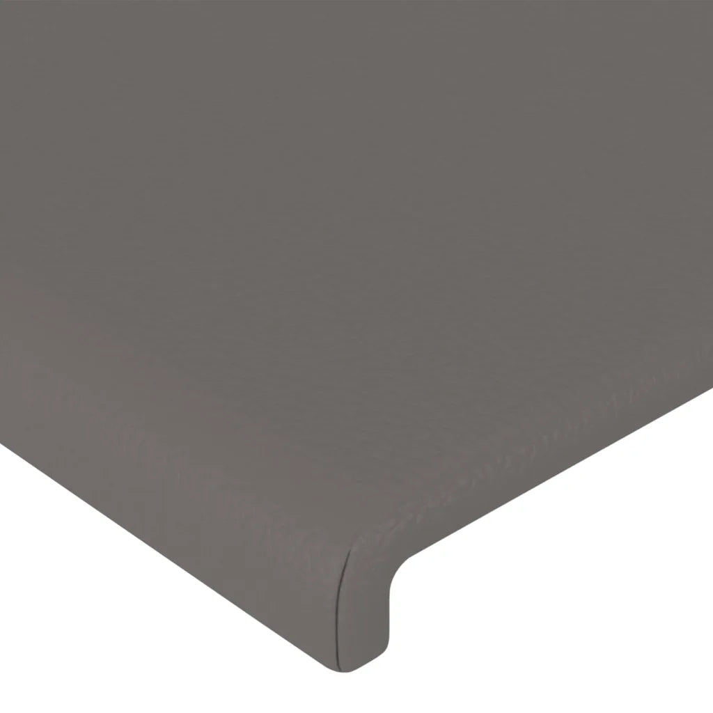 Testiera | Testata ad Orecchio Grigio 93x16x118/128 cm in Similpelle