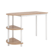 Vicco Tavolo da cucina Quercia dorata/bianco 110 x 50 cm con ripiani aperti