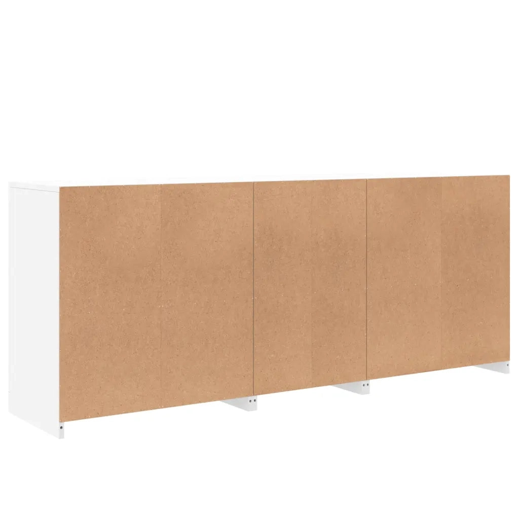 Credenza | Madia | Buffet da pranzo | Armadio da pranzo con Luci LED Bianca 162x37x67 cm