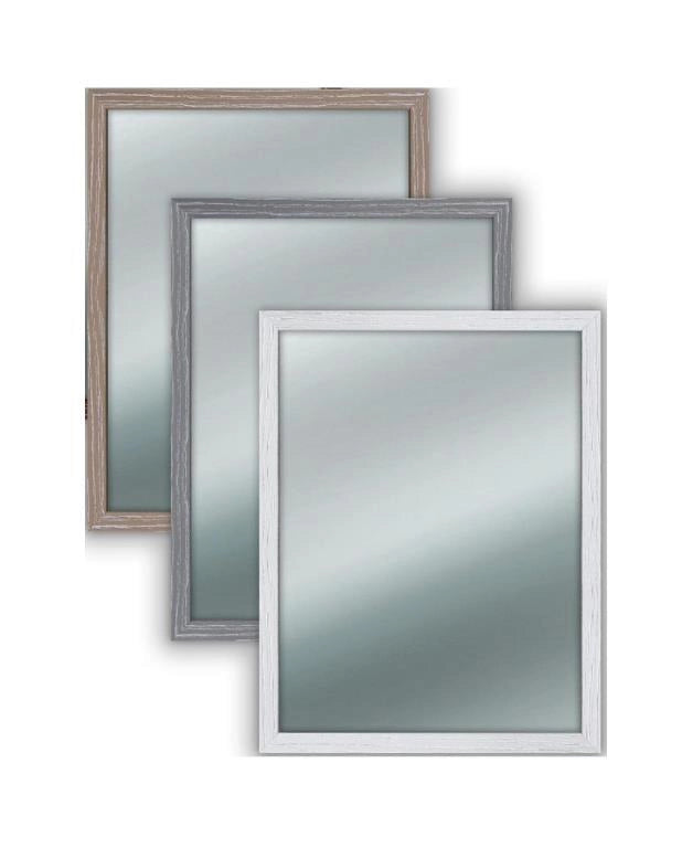 1 Pezzo Specchio da Parete Rettangolare Shabby 44 x 34 cm 3 Colori