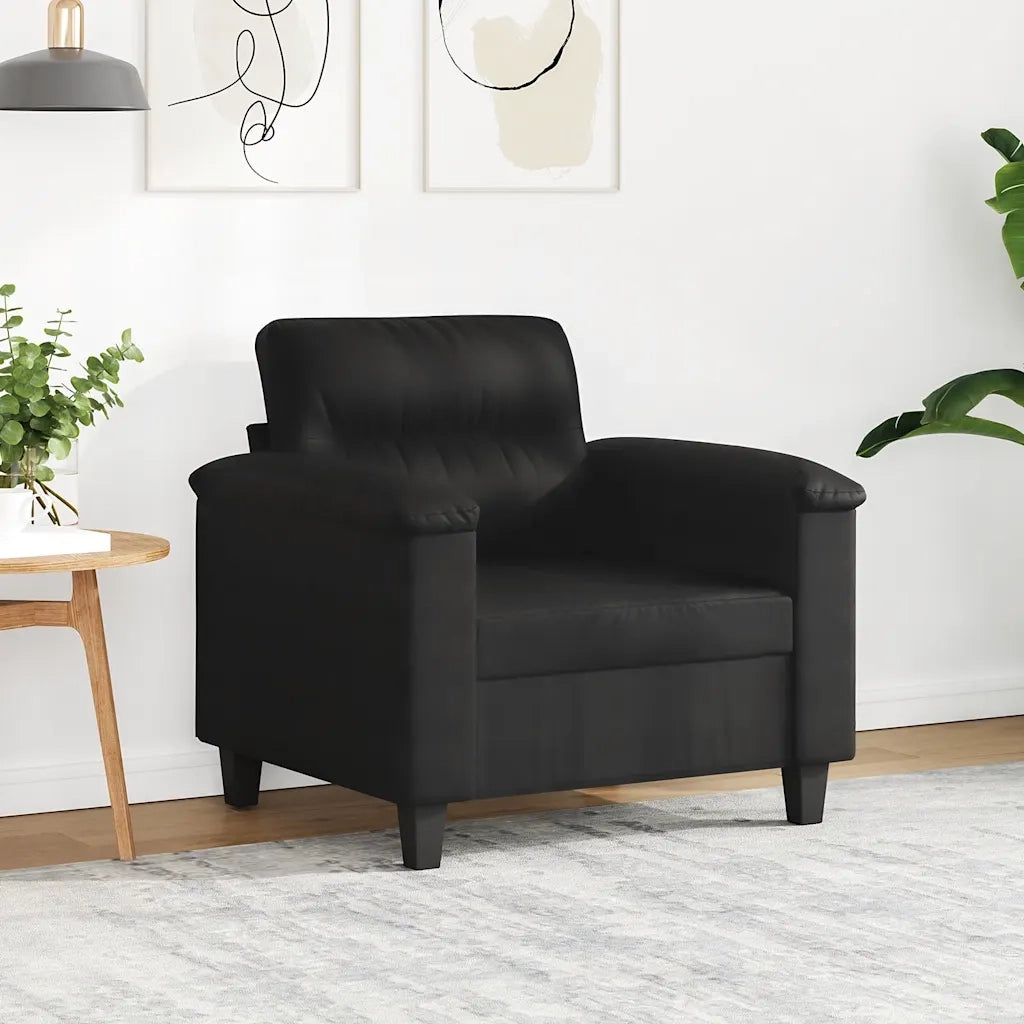 Poltrona | Sedia Relax Nera 60 cm in Microfibra
