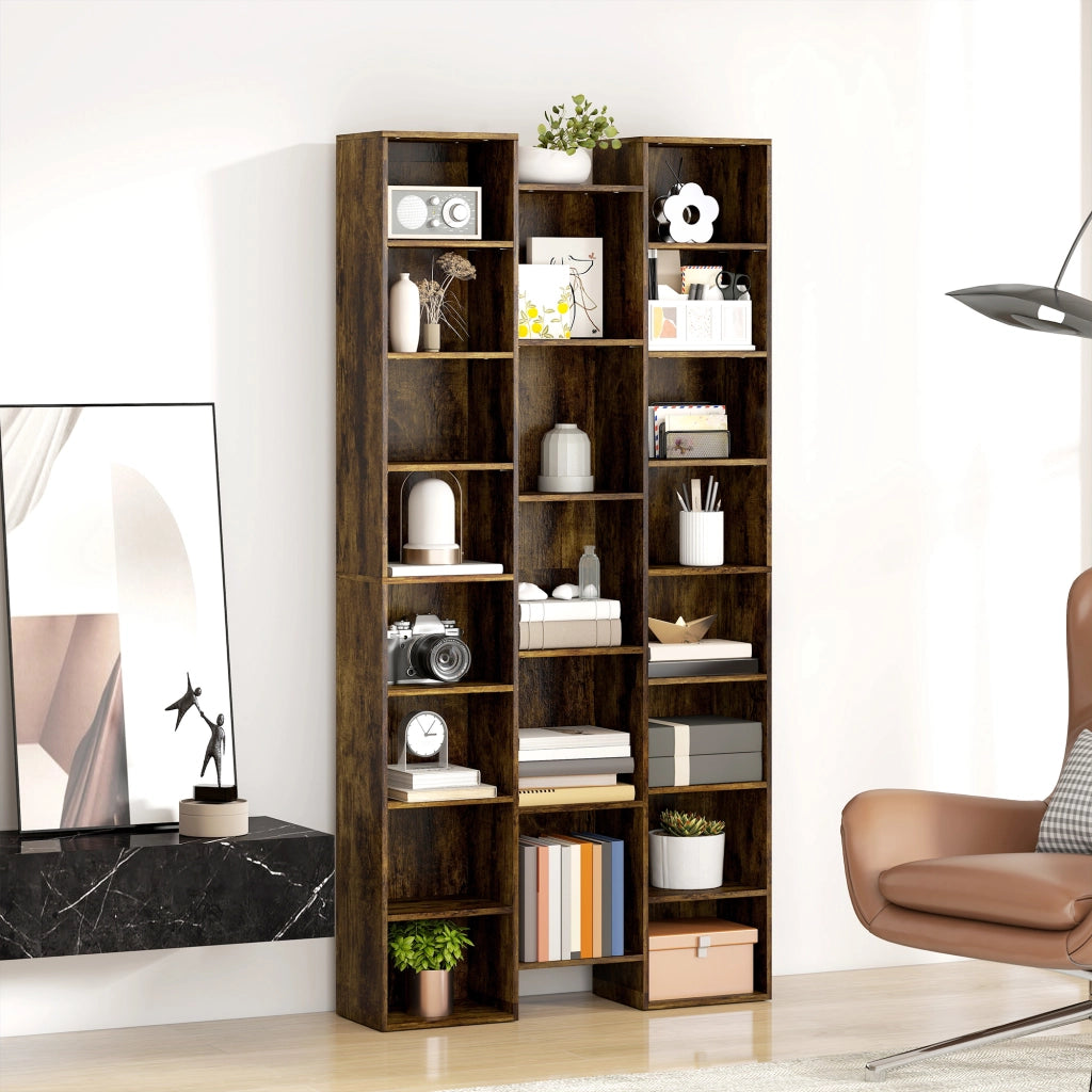 Mobile contenitore in legno ingegnerizzato con ripiani regolabili per soggiorno e ingresso