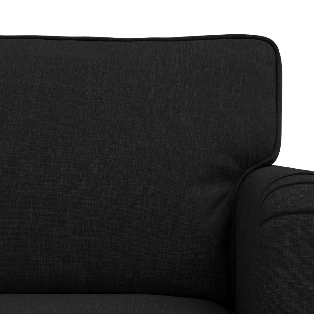 Divano 2 pcs Nero 144 x 80 x 85 cm Tessuto