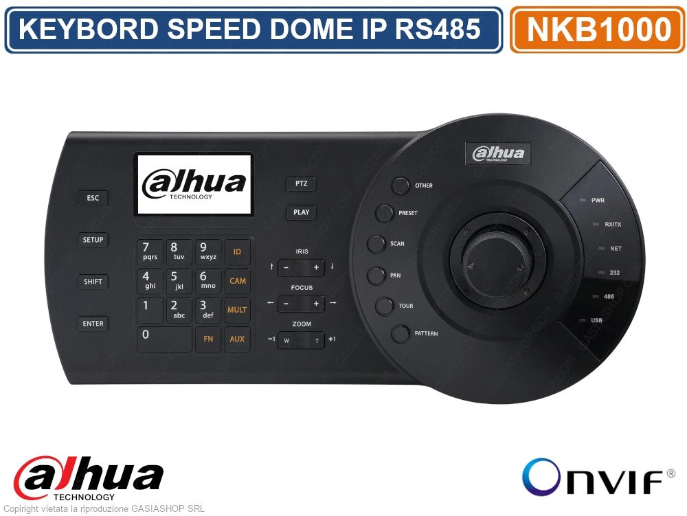 DAHUA NKB1000 CONTROLLER KEYBOARD PTZ PER TELECAMERE SPEED DOME IP RS485