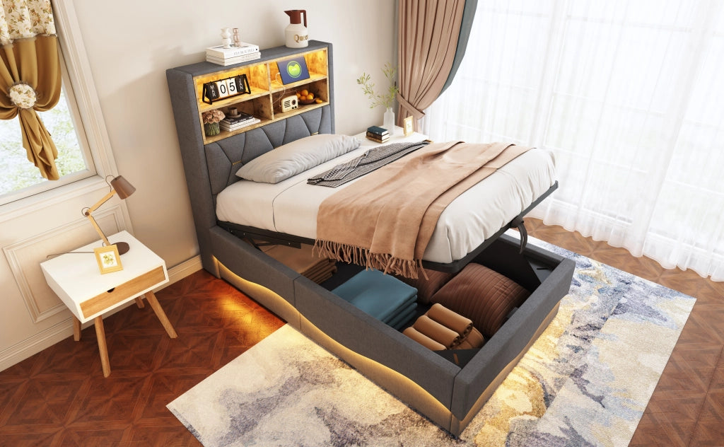 letto per bambini ferro grigio 90 x 200 cm