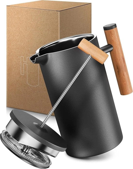 Thermos French Press per Caffè - 035 litri - 2 tazze - Acciaio Inossidabile - Camping - Doppio Strato - Manuale - Cafetière