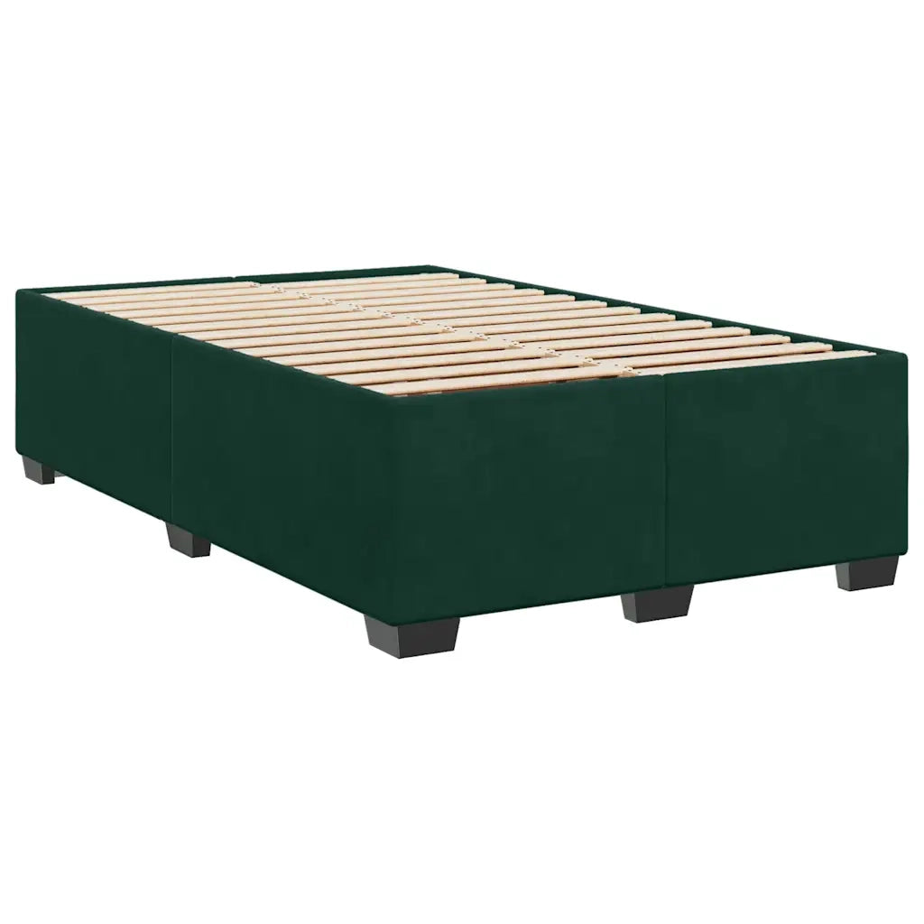Letto matrimoniale | Letto per adulti | Giroletto senza Materasso Verde Scuro 120x190 cm Velluto