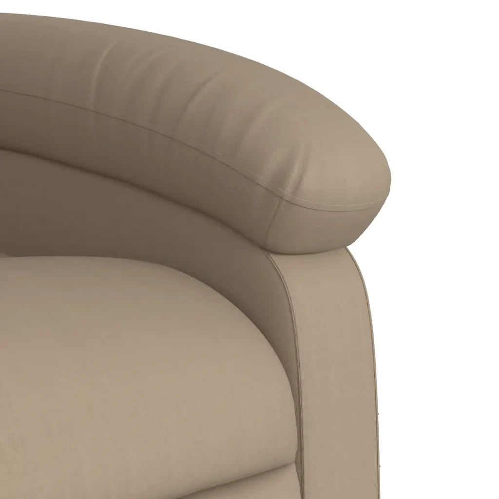 Poltrona Massaggiante | Sedia Relax Reclinabile cappuccino in Similpelle