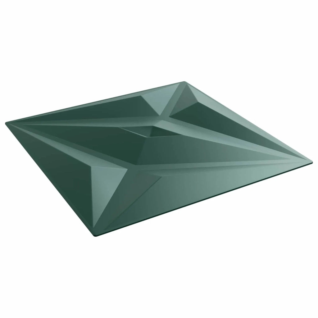 Pannelli da parete 12 pz 50 x 50 cm Verde Stella Schiuma XPS 42046078