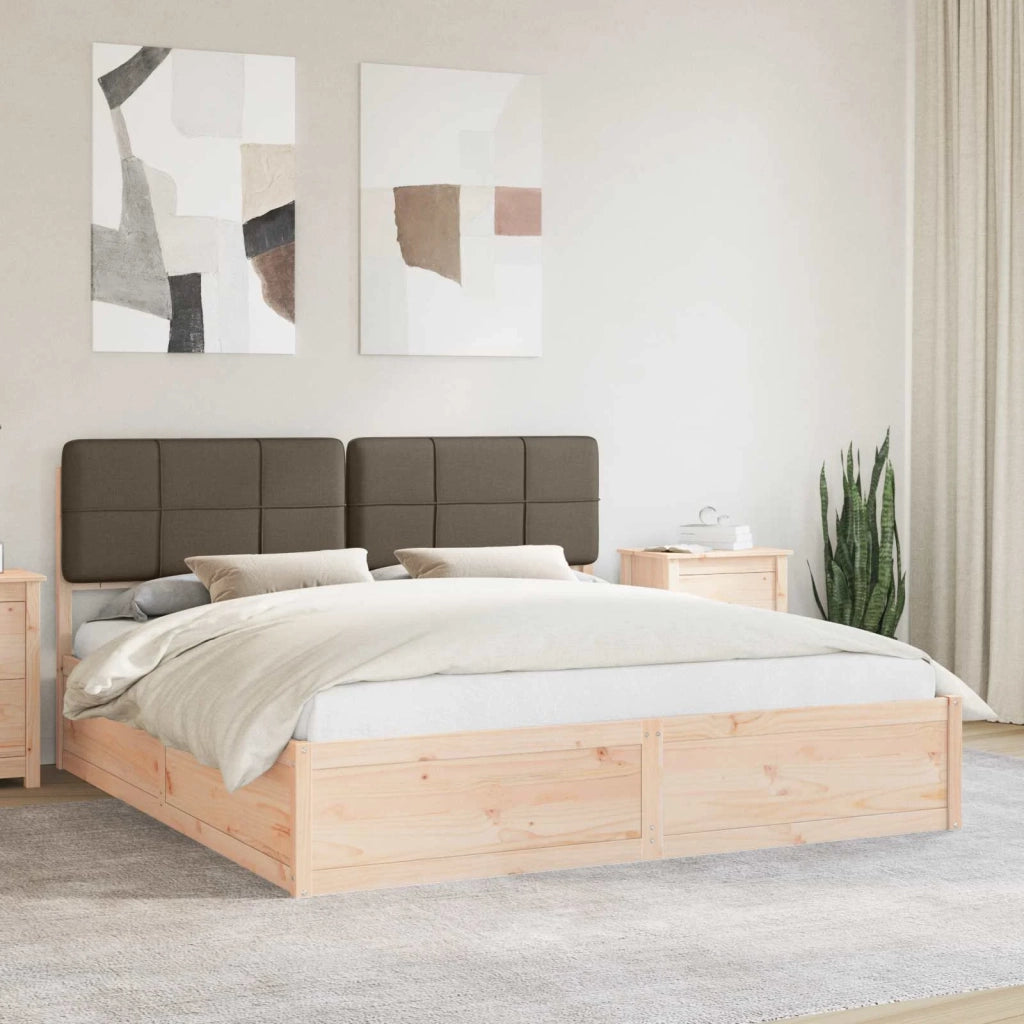 Letto con Testiera Rivestita Talpa 180 x 200 cm Pino massello